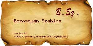 Borostyán Szabina névjegykártya